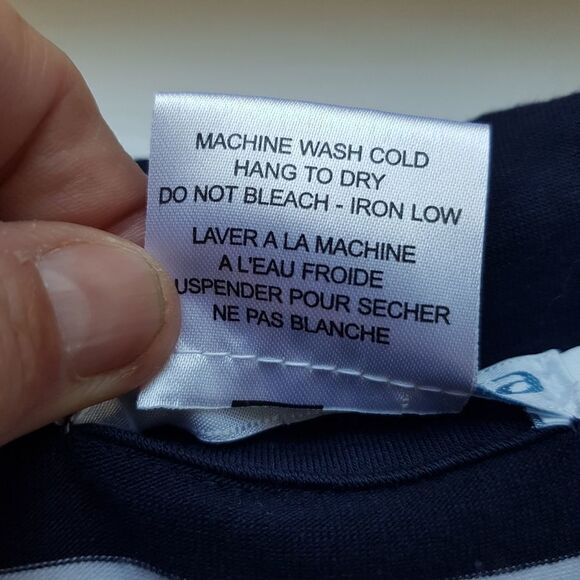 LIJA Golf Sports Shirt Navy, Red and White Stipes and Cap Sleeve Medium  … - Picture 2 of 12